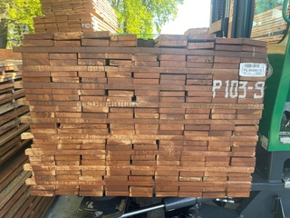 Ca. 178x Angelim Pedra Beschoeiingsplanken, 20x100mm, lengte 16/200cm,